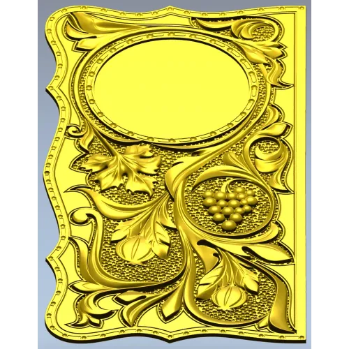Vine & Grape Backgammon Panel - STL 3D Model for CNC