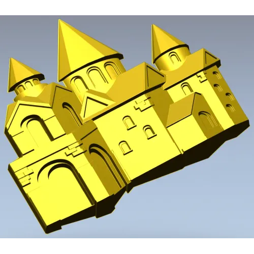 Каменная крепость - 3D панель STL для ЧПУ