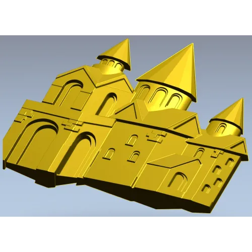 Каменная крепость - 3D панель STL для ЧПУ