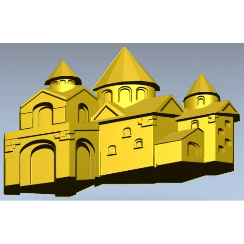 Каменная крепость - 3D панель STL для ЧПУ