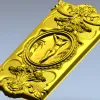 Elegant Rococo Medallion Relief STL