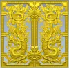 Резная панель "Драконы" - STL для ЧПУ