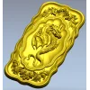 Декоративная stl модель панели "Златой Дракон" для ЧПУ