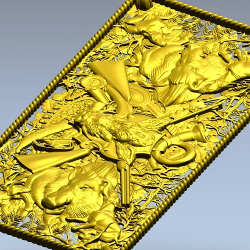 Охотничья панель "Кабаны" - 3D модель STL для ЧПУ