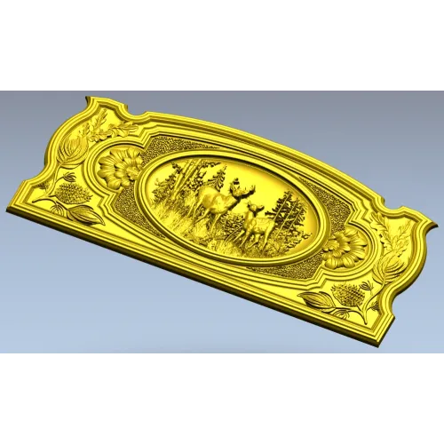 Forest Deer Medallion - STL 3D model for CNC router