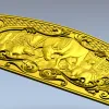 STL 3D модель "Охота на лося" - панель для нард, файл для ЧПУ