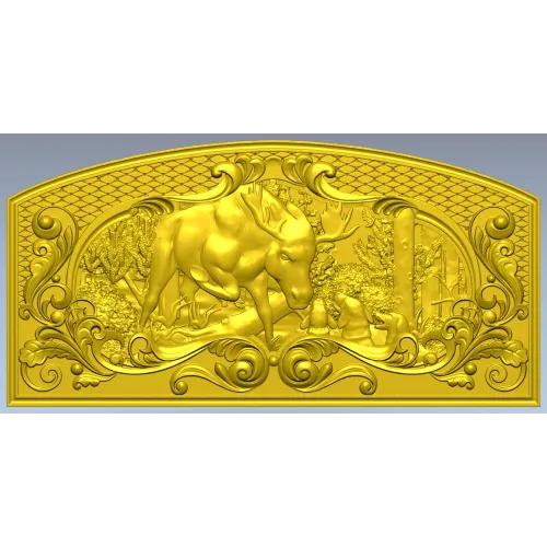 Moose Hunt Relief - STL 3D model for CNC milling