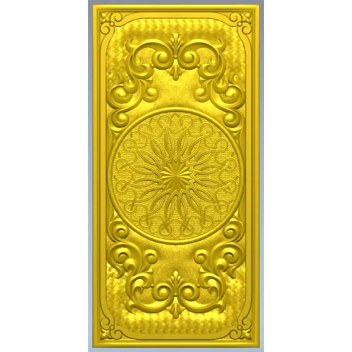 Ornamental Backgammon Panel 3D STL for CNC Milling