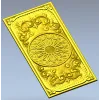 Ornamental Backgammon Panel 3D STL for CNC Milling