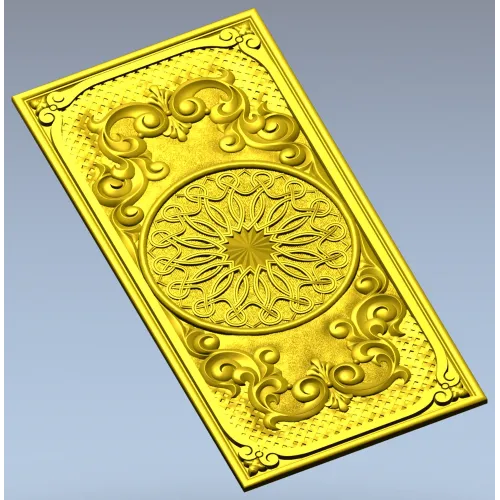 Ornamental Backgammon Panel 3D STL for CNC Milling