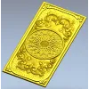 Ornamental Backgammon Panel 3D STL for CNC Milling