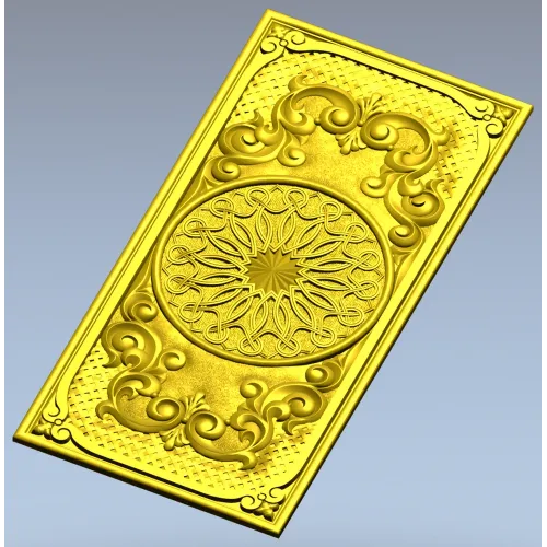 Ornamental Backgammon Panel 3D STL for CNC Milling