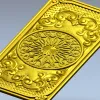 Ornamental Backgammon Panel 3D STL for CNC Milling