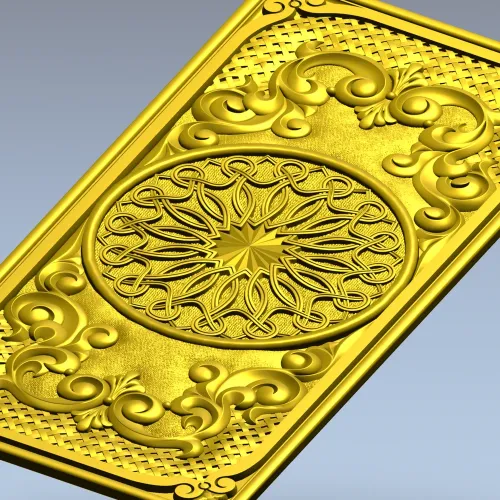 Ornamental Backgammon Panel 3D STL for CNC Milling