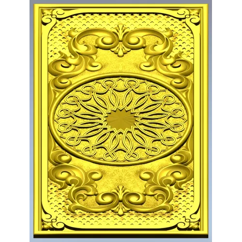 Ornamental Backgammon Panel 3D STL for CNC Milling