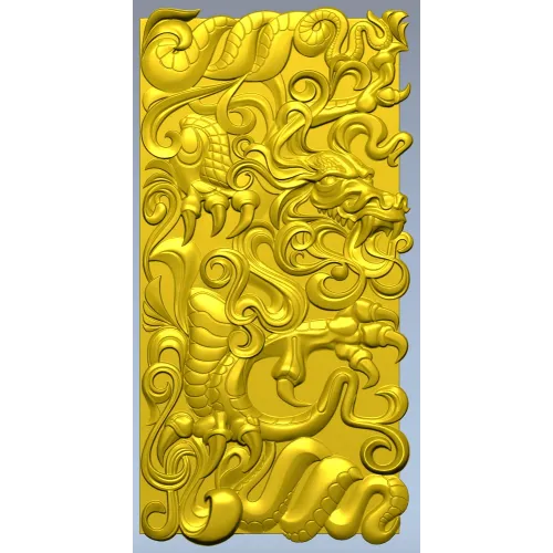 High-Relief Dragon Panel STL for CNC