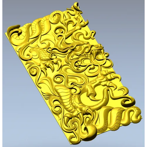 High-Relief Dragon Panel STL for CNC