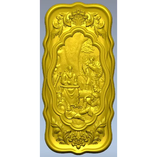 Song of Bayan - high-relief panel STL for CNC
