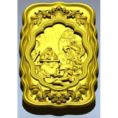 Song of Bayan - high-relief panel STL for CNC