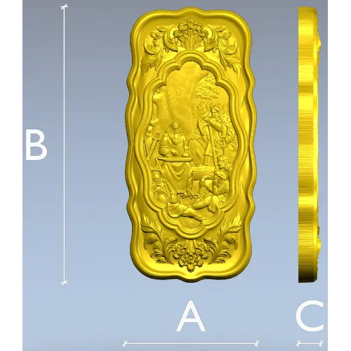 Song of Bayan - high-relief panel STL for CNC