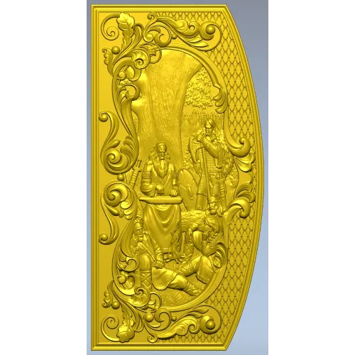 Song of Boyan - high-relief STL panel for CNC