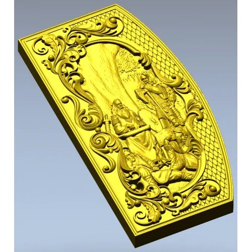 Song of Boyan - high-relief STL panel for CNC
