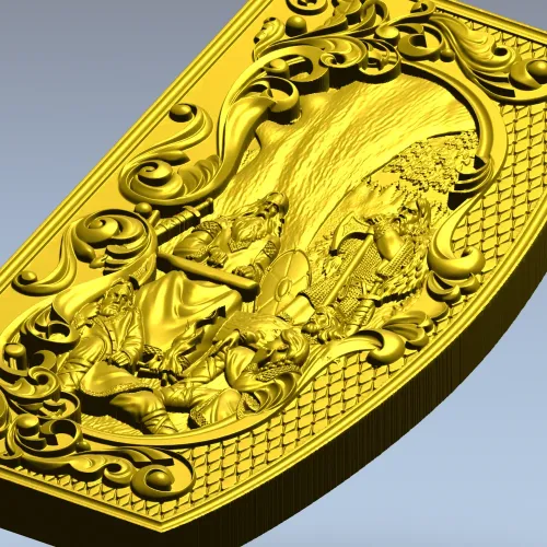Song of Boyan - high-relief STL panel for CNC