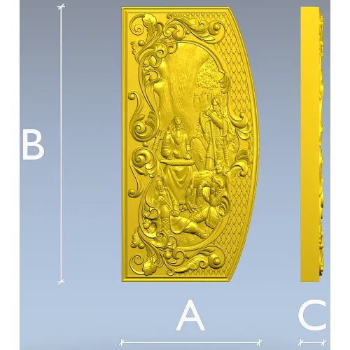 Song of Boyan - high-relief STL panel for CNC
