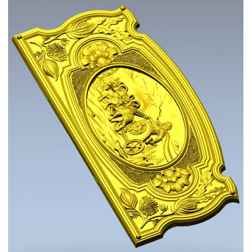 Carriage Ride Medallion - STL 3D model for CNC carving