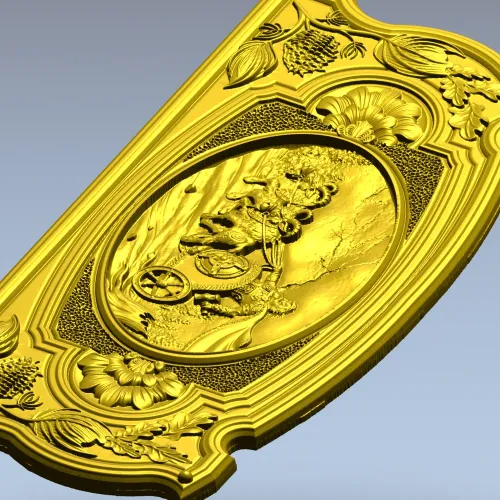 Carriage Ride Medallion - STL 3D model for CNC carving