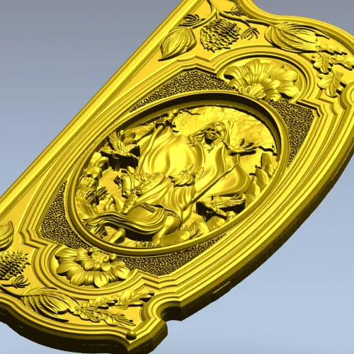 Volva's Prophecy - ornate CNC relief panel stl