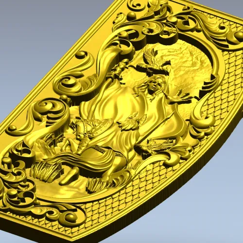Prophecy of the Vlva - high-relief decorative panel STL