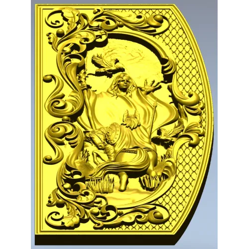 Prophecy of the Vlva - high-relief decorative panel STL