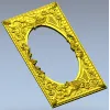 Baroque Griffin Oval Frame STL for CNC Relief