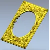 Baroque Griffin Oval Frame STL for CNC Relief
