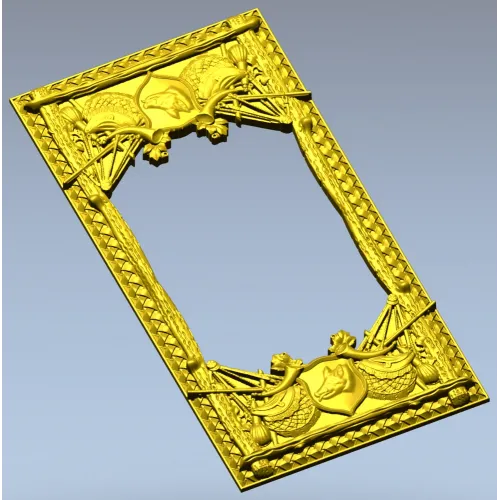 Heraldic Woven Frame - STL 3D model for CNC milling