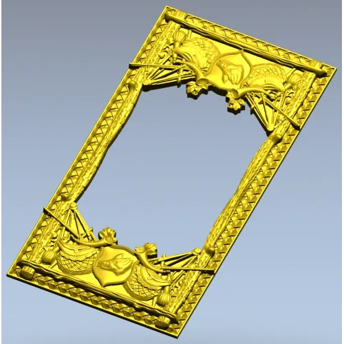 Heraldic Woven Frame - STL 3D model for CNC milling