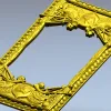 Heraldic Woven Frame - STL 3D model for CNC milling