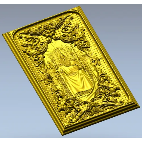 Релефная панель "Род на троне" - 3D модель STL для ЧПУ