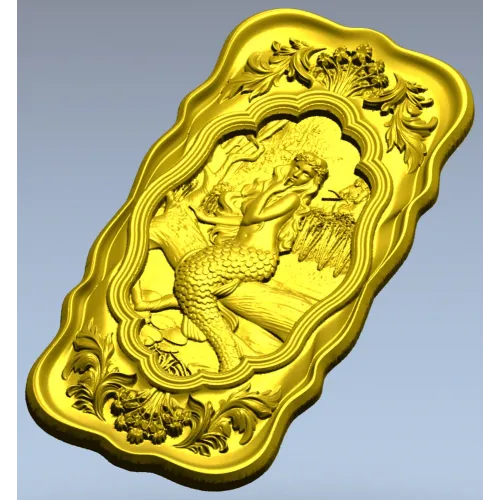 Русалка на камне - 3D модель STL для ЧПУ