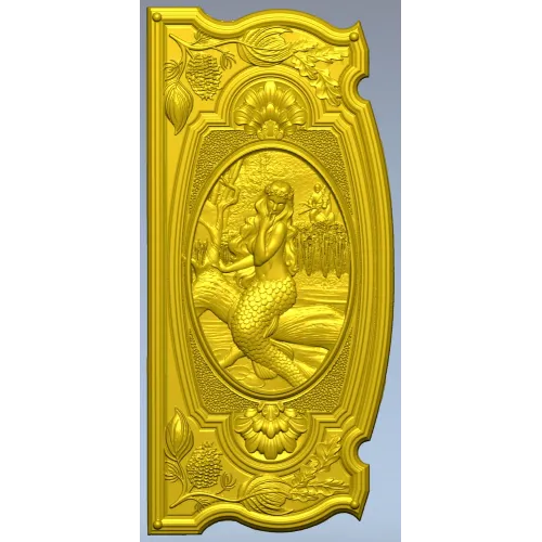 Seaside Nymph Panel - Mermaid Relief STL for CNC