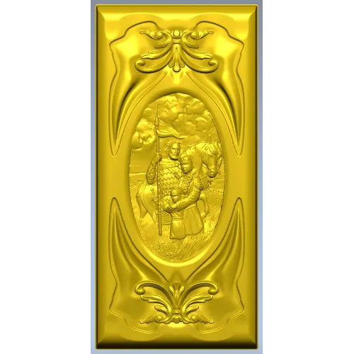 Rus Bogatyr Vertical Relief Panel STL