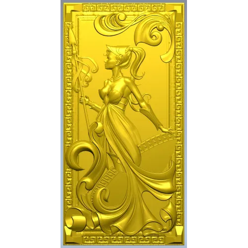 Grecian Muse decorative panel - STL 3D model for CNC