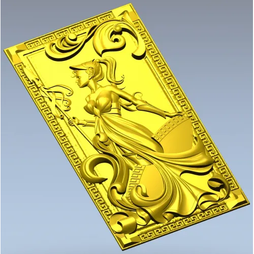 Grecian Muse decorative panel - STL 3D model for CNC