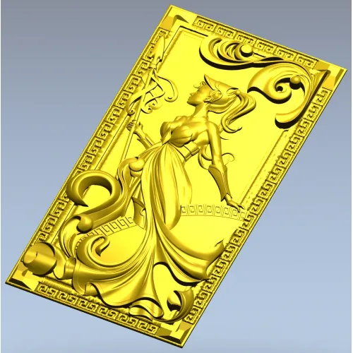 Grecian Muse decorative panel - STL 3D model for CNC