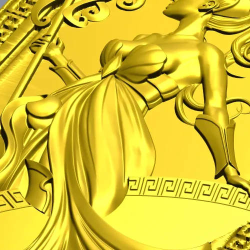 Grecian Muse decorative panel - STL 3D model for CNC
