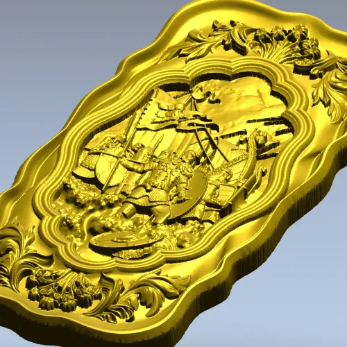 3D модель (STL) панно "Святослав" для ЧПУ