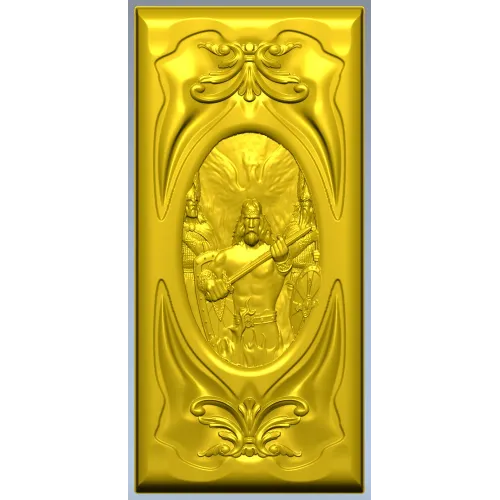 Sacred Flame Guardian - relief panel STL for CNC