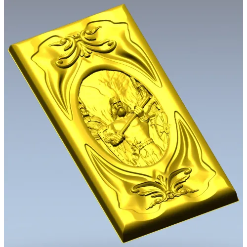 Sacred Flame Guardian - relief panel STL for CNC