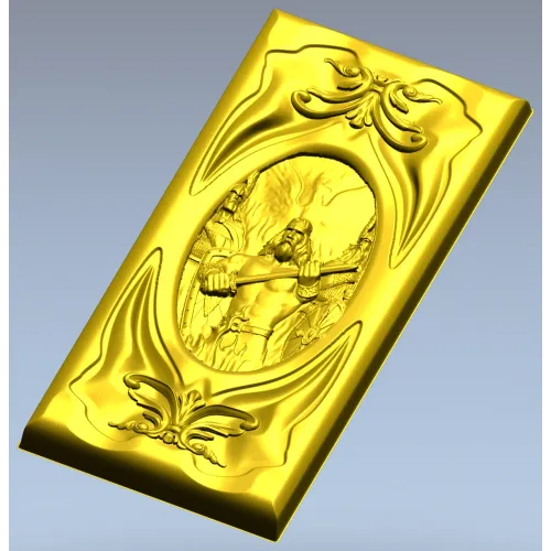 Sacred Flame Guardian - relief panel STL for CNC